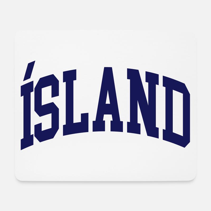 Island - Mousepad (Querformat) - Weiß