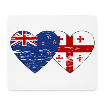 Nouvelle-Zélande Géorgie drapeau coeur utilisé - Tapis de souris (format paysage) - blanc - Devant