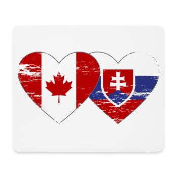 Kanada Slowakei Flagge Herz used - Mousepad (Querformat) - Weiß - Vorne