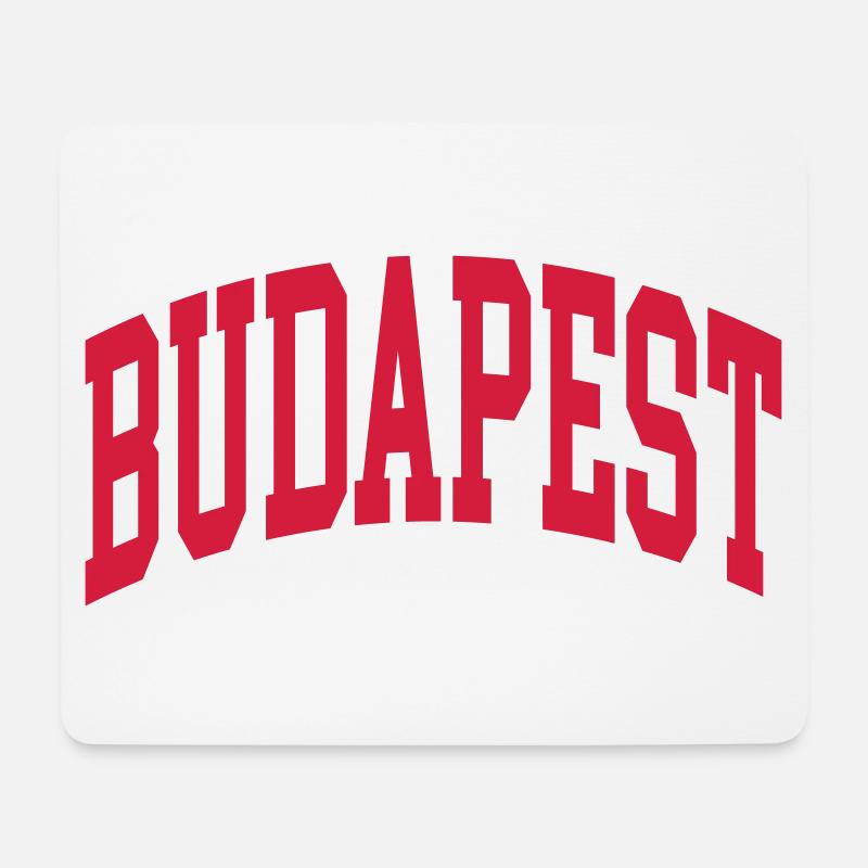 Budapest - Mousepad (Querformat) - Weiß