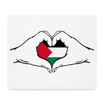 Drapeau de la Palestine Aiguilles Forme De Coeur - Tapis de souris (format paysage) - blanc - Devant