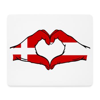 Danemark Autriche forme de coeur avec les mains - Tapis de souris (format paysage) - blanc - Devant