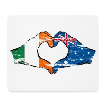 Irland Australien Flagge Herzform used - Mousepad (Querformat) - Weiß - Vorne