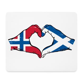 Norway Scotland Hands Heart Shape Used - Mouse Pad (horizontal) - white - Front