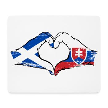 Scotland Slovakia Hands Heart Shape Used - Mouse Pad (horizontal) - white - Front