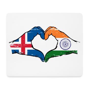 Iceland India hands heart shape used - Mouse Pad (horizontal) - white - Front