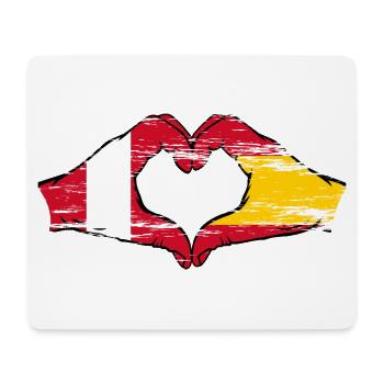 Peru Spain hands heart shape used - Mouse Pad (horizontal) - white - Front