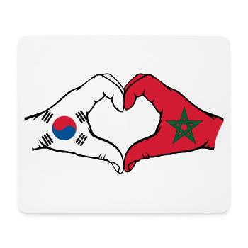 South Korea Morocco Hands Heart Shape - Mouse Pad (horizontal) - white - Front