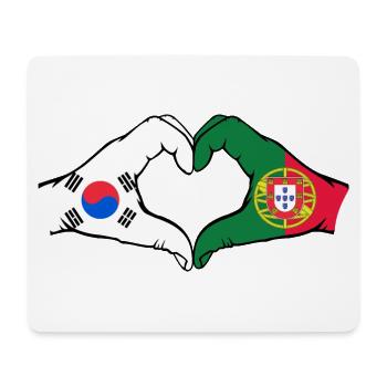Südkorea Portugal Hände Herzform - Mousepad (Querformat) - Weiß - Vorne