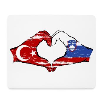 Turkey Slovenia Hands Heart Shape Used - Mouse Pad (horizontal) - white - Front