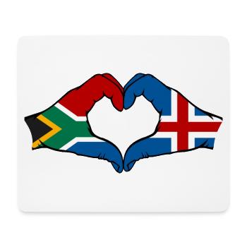 Südafrika Island Flagge Hände Herzform - Mousepad (Querformat) - Weiß - Vorne