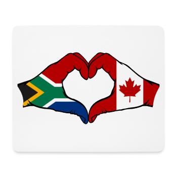Südafrika Kanada Flagge Hände Herzform - Mousepad (Querformat) - Weiß - Vorne