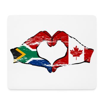 Südafrika Kanada Flagge Hände Herzform used - Mousepad (Querformat) - Weiß - Vorne