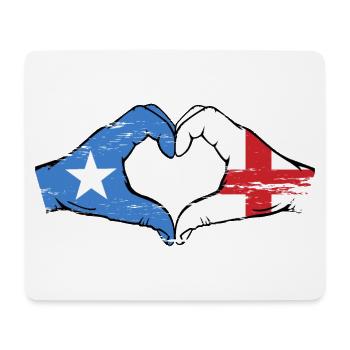 Somalie Angleterre drapeau mains forme de coeur utilisé - Tapis de souris (format paysage) - blanc - Devant