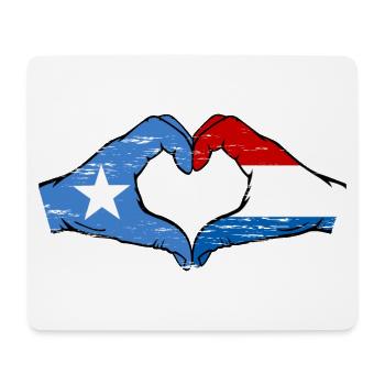 Somalie Hollande drapeau mains forme de coeur utilisé - Tapis de souris (format paysage) - blanc - Devant