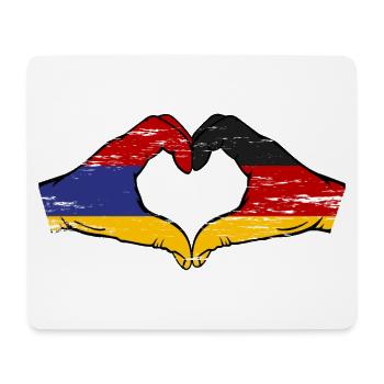 Armenien Deutschland Flagge Hände Herzform used - Mousepad (Querformat) - Weiß - Vorne