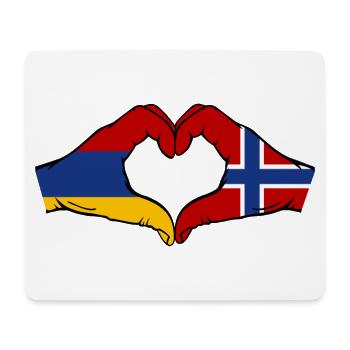Armenien Norwegen Flagge Hände Herzform - Mousepad (Querformat) - Weiß - Vorne
