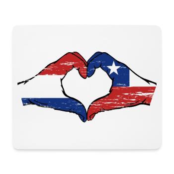Hollande Chili drapeau mains forme de coeur utilisé - Tapis de souris (format paysage) - blanc - Devant
