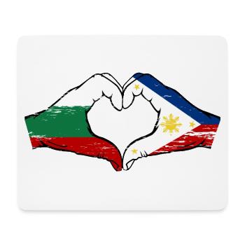 Bulgarien Philippinen Flagge Hände Herzform used - Mousepad (Querformat) - Weiß - Vorne