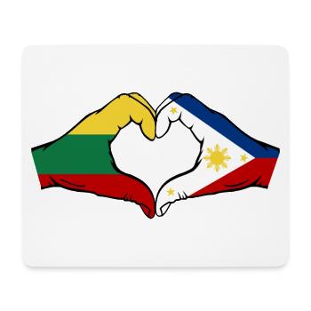Litauen Philippinen Flagge Hände Herzform - Mousepad (Querformat) - Weiß - Vorne