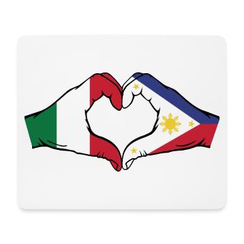 Italien Philippinen Flagge Hände Herzform - Mousepad (Querformat) - Weiß - Vorne