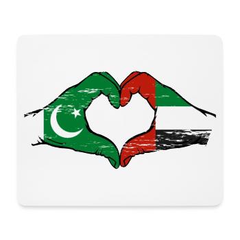 Pakistan Vereinigte Arabische Emirate Herz - Mousepad (Querformat) - Weiß - Vorne