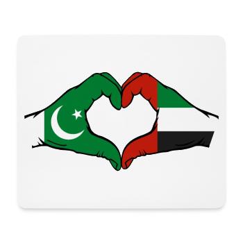 Pakistan United Arab Emirates Heart - Mouse Pad (horizontal) - white - Front