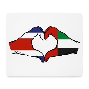 Costa Rica Vereinigte Arabische Emirate Herz - Mousepad (Querformat) - Weiß - Vorne