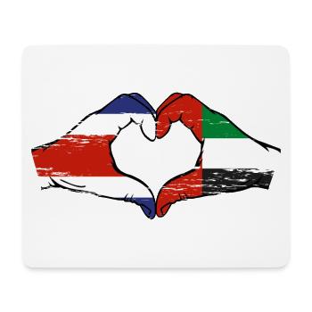 Costa Rica Vereinigte Arabische Emirate Herz - Mousepad (Querformat) - Weiß - Vorne
