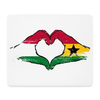 Hungary Ghana flag hands heart shape used - Mouse Pad (horizontal) - white - Front