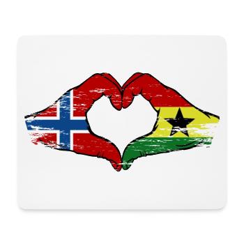 Norway Ghana flag hands heart shape used - Mouse Pad (horizontal) - white - Front