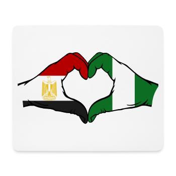 Égypte Nigeria Drapeau Mains Coeur Forme - Tapis de souris (format paysage) - blanc - Devant