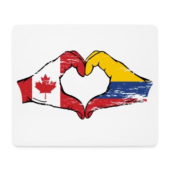 Kanada Kolumbien Flagge Hände Herzform used - Mousepad (Querformat) - Weiß - Vorne