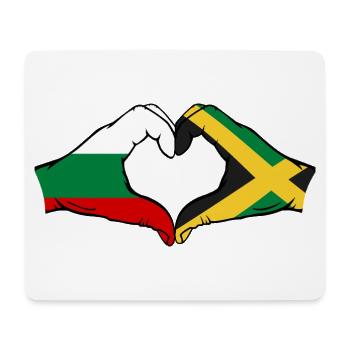 Bulgarien Jamaika Flagge Hände Herzform - Mousepad (Querformat) - Weiß - Vorne
