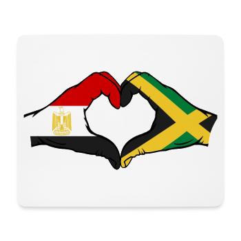 Ägypten Jamaika Flagge Hände Herzform - Mousepad (Querformat) - Weiß - Vorne