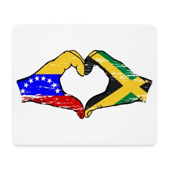 Venezuela Jamaica Flag Hands Heart Shape Gebruikt - Muismatje (landscape) - wit - Voor