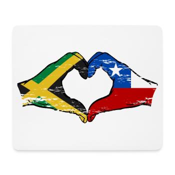Jamaika Chile Hände Herzform used - Mousepad (Querformat) - Weiß - Vorne
