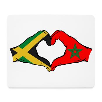 Jamaïque Maroc Mains Forme de Coeur - Tapis de souris (format paysage) - blanc - Devant