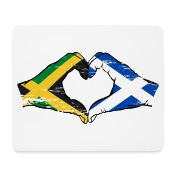 Jamaica Scotland Hands Heart Shape Used - Mouse Pad (horizontal) - white - Front