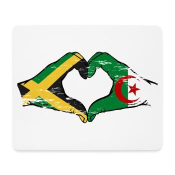 Jamaica Algeria Hands Heart Shape Used - Mouse Pad (horizontal) - white - Front