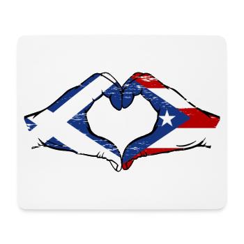 Ecosse Porto Rico Mains Coeur Forme Utilisé - Tapis de souris (format paysage) - blanc - Devant