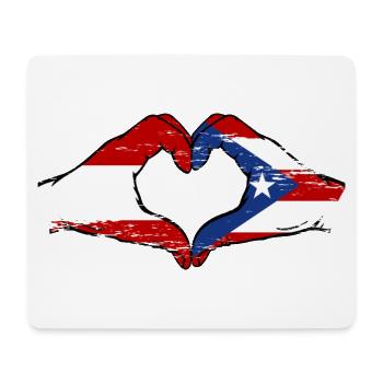 Österreich Puerto Rico Hände Herzform used - Mousepad (Querformat) - Weiß - Vorne