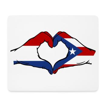 Holland Puerto Rico Hände Herzform - Mousepad (Querformat) - Weiß - Vorne