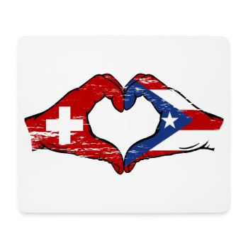 Suisse Porto Rico Mains Forme de Coeur Utilisé - Tapis de souris (format paysage) - blanc - Devant