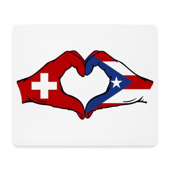 Suisse Porto Rico Mains Forme de Coeur - Tapis de souris (format paysage) - blanc - Devant