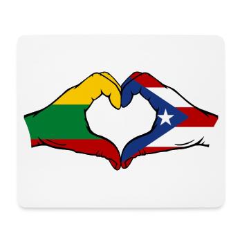Lituanie Porto Rico Mains Forme de Coeur - Tapis de souris (format paysage) - blanc - Devant