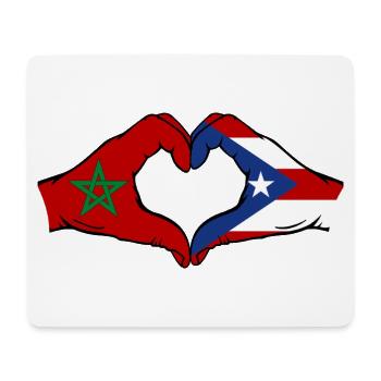 Maroc Porto Rico Mains Forme Coeur - Tapis de souris (format paysage) - blanc - Devant