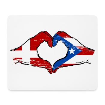 Dänemark Puerto Rico Hände Herzform used - Mousepad (Querformat) - Weiß - Vorne