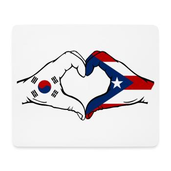 Südkorea Puerto Rico Flagge Hände Herzform - Mousepad (Querformat) - Weiß - Vorne