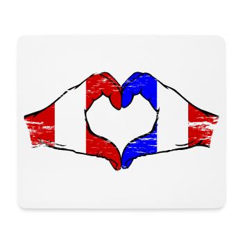 Peru Frankreich Hände Herzform used - Mousepad (Querformat) - Weiß - Vorne
